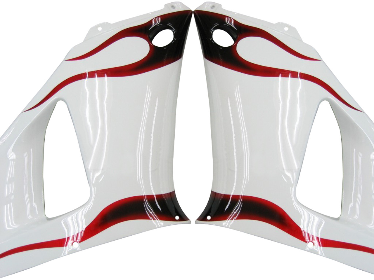 Fairings Yamaha YZF-R1 White & Red Flame R1 Racing (1998-1999)