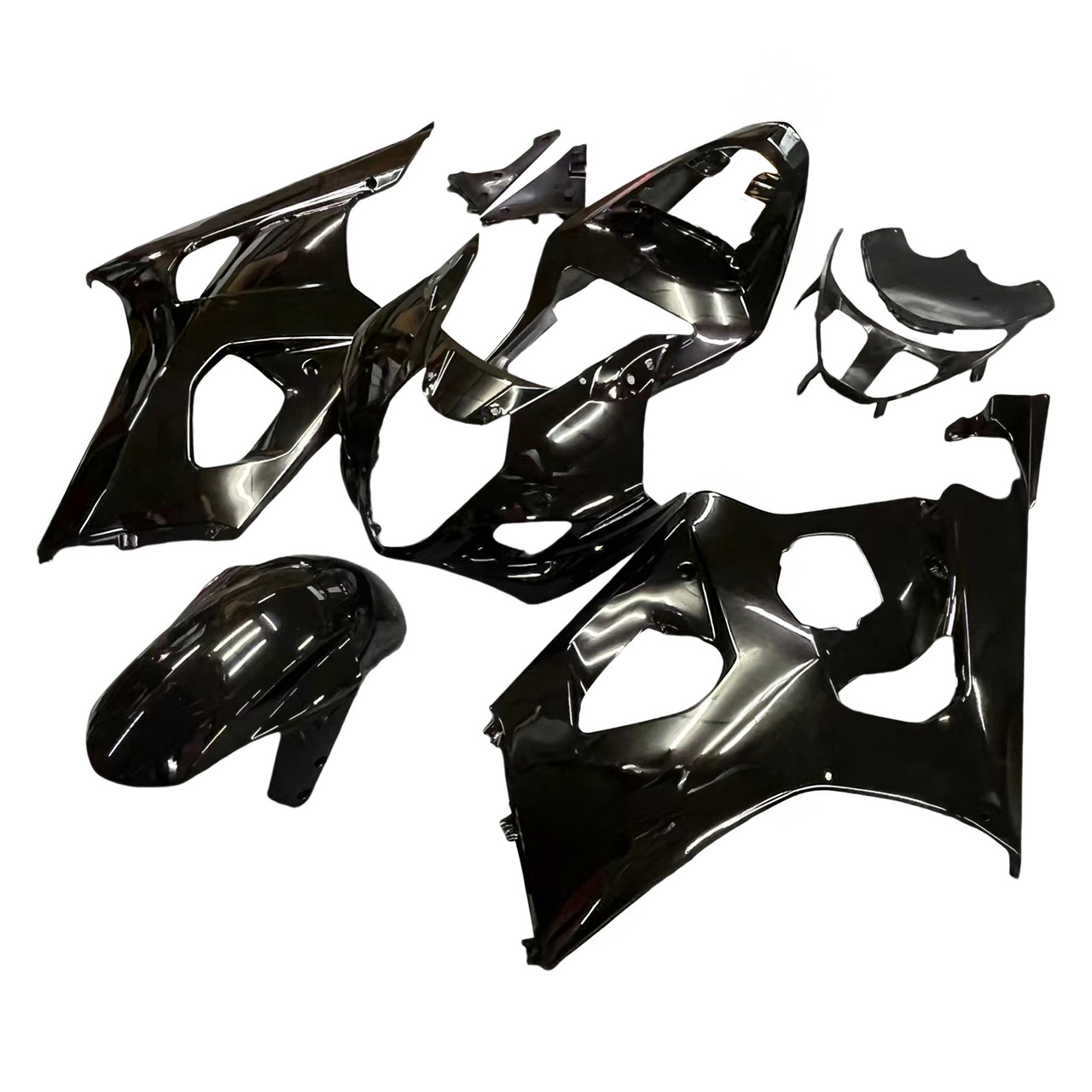 Amotopart Fairings Suzuki GSXR 1000  Black Suzuki Racing  (2003-2004)