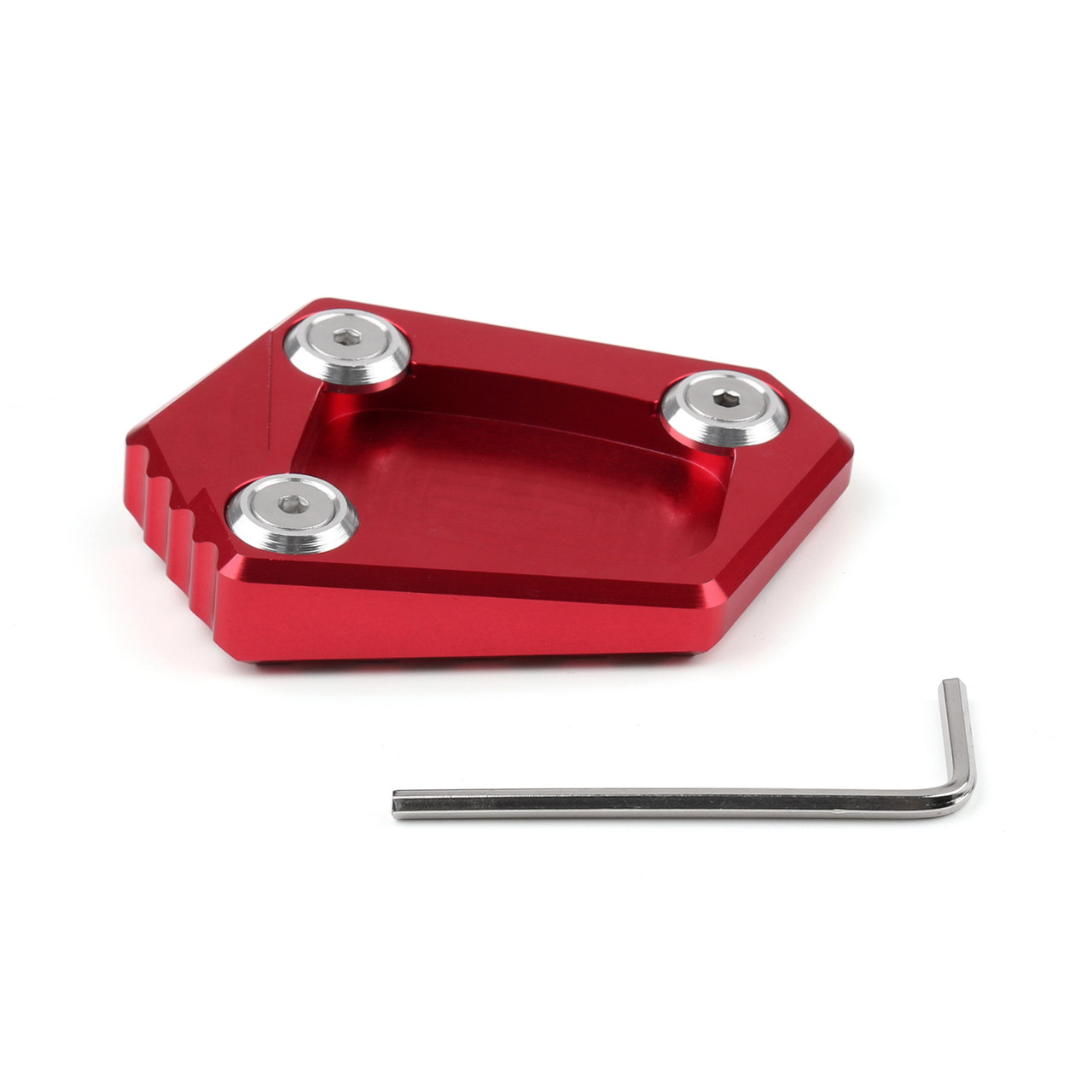 Kickstand Shoe Extension Plate Pad Side Stand Honda NC700S X (12-14) NC700 Integra (12-14) CBR500R (13-15) CB500F X (13-14) Red