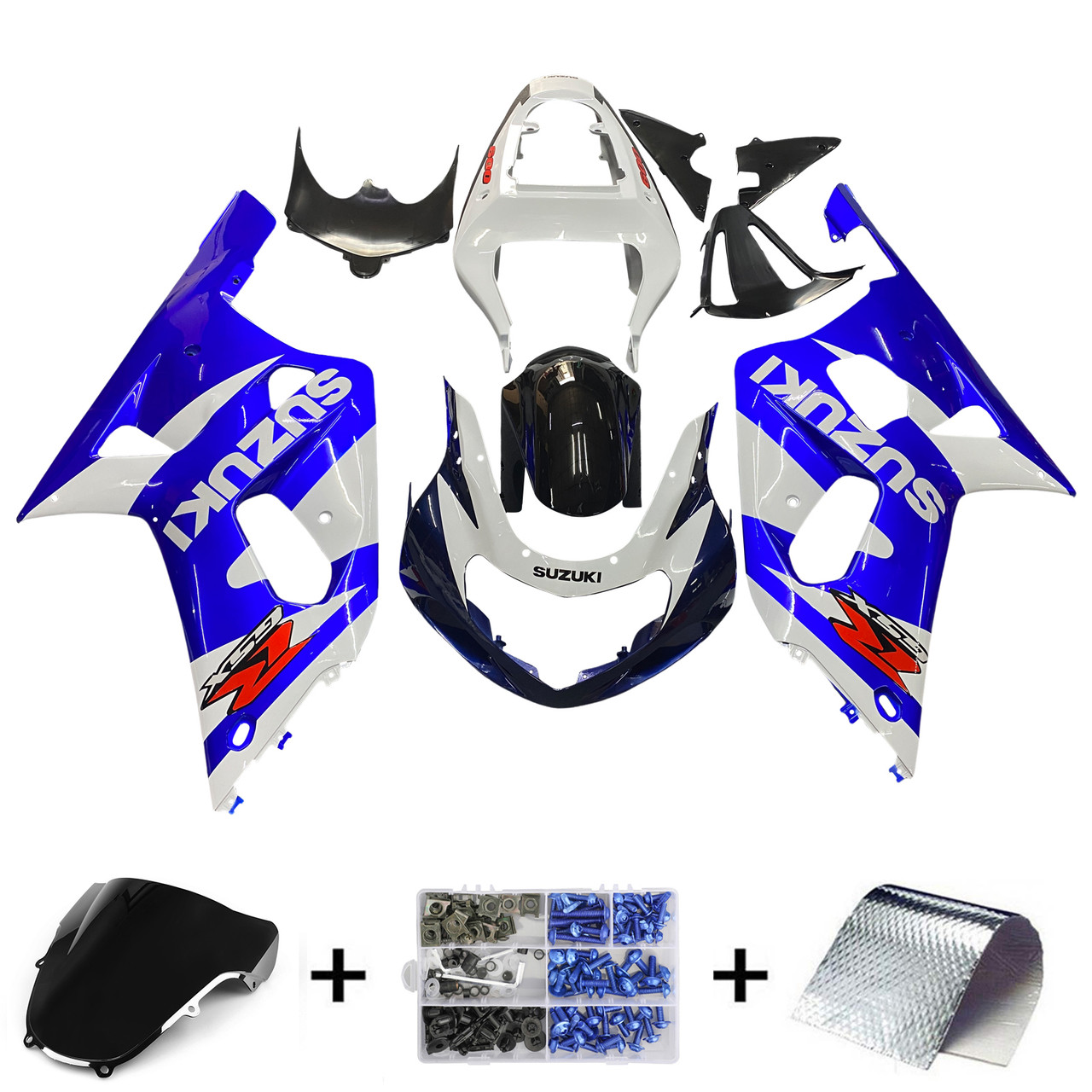 Amotopart Fairings Suzuki GSXR 600 Blue & White GSXR Racing (2001-2003) 