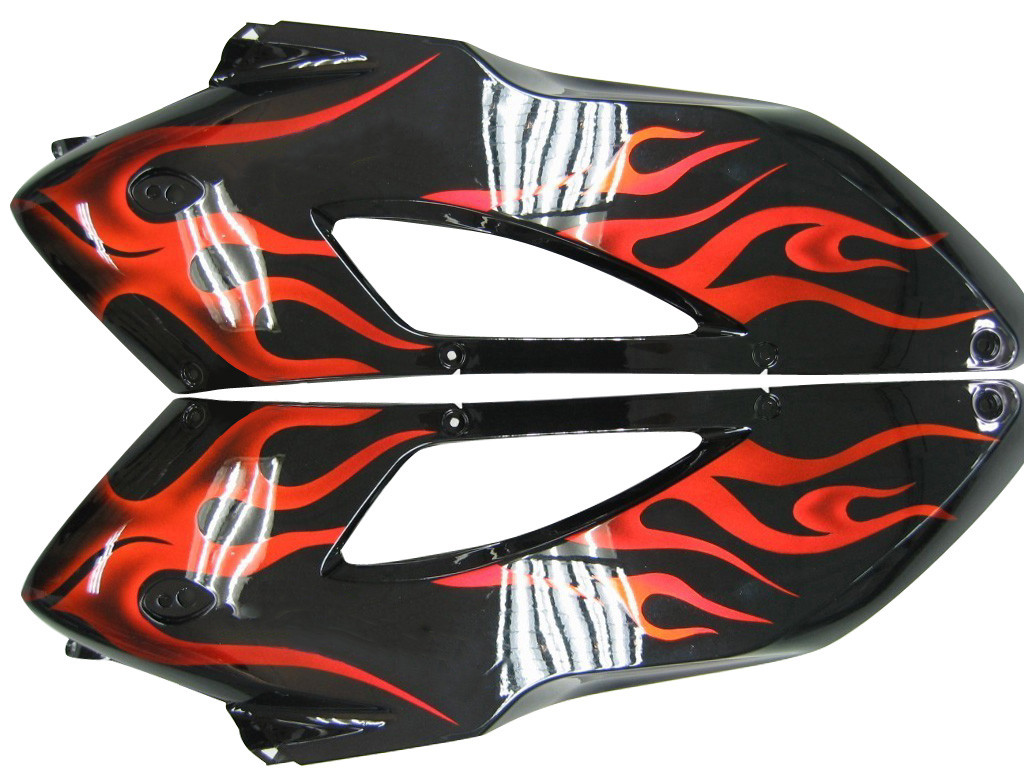 Amotopart Fairings Honda CBR 1000 RR Black & Red Flame Shark Racing (2004-2005)