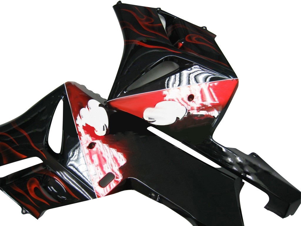 Amotopart Fairings Honda CBR 1000 RR Black & Red Flame Shark Racing (2004-2005)