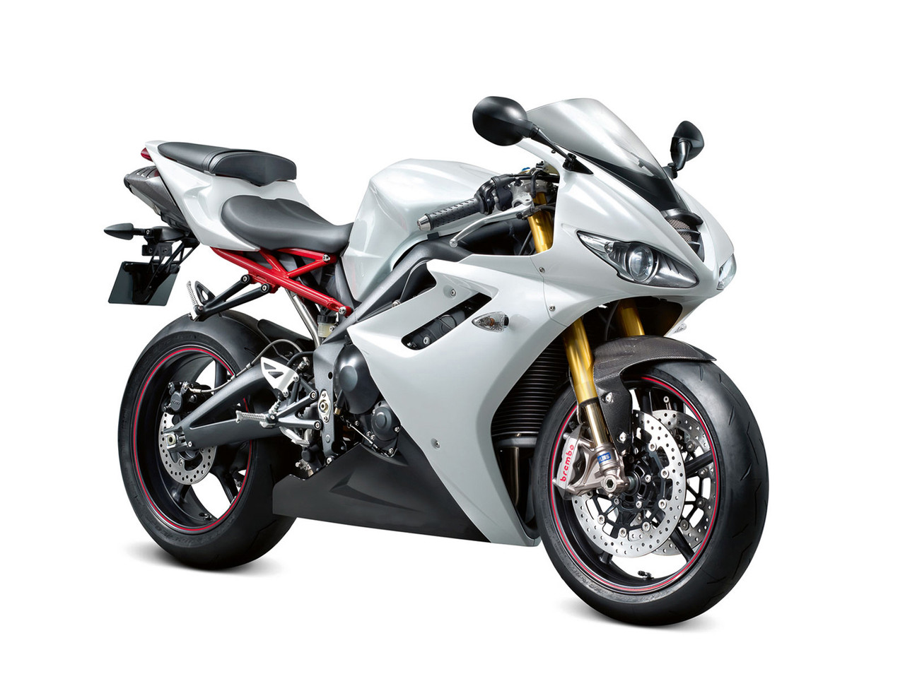 Amotopart Fairings Triumph Daytona 675 White Black Daytona Racing (2006-2008)