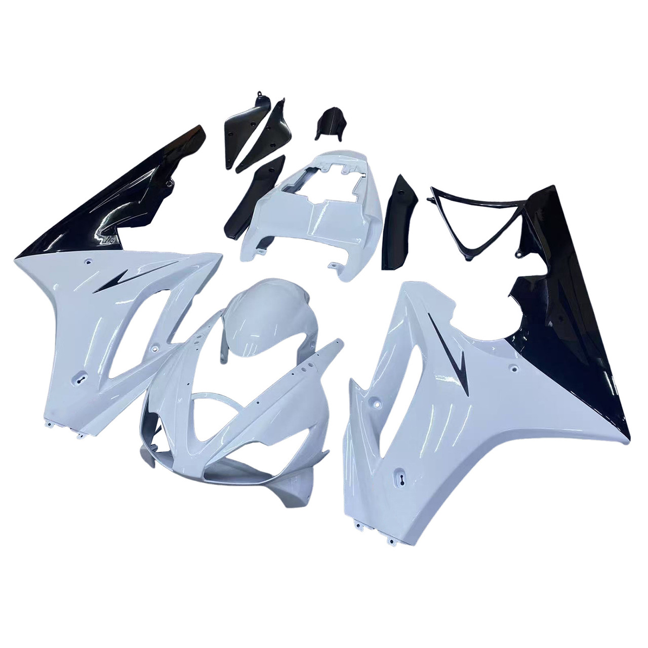 Amotopart Fairings Triumph Daytona 675 White Black Daytona Racing (2006-2008)