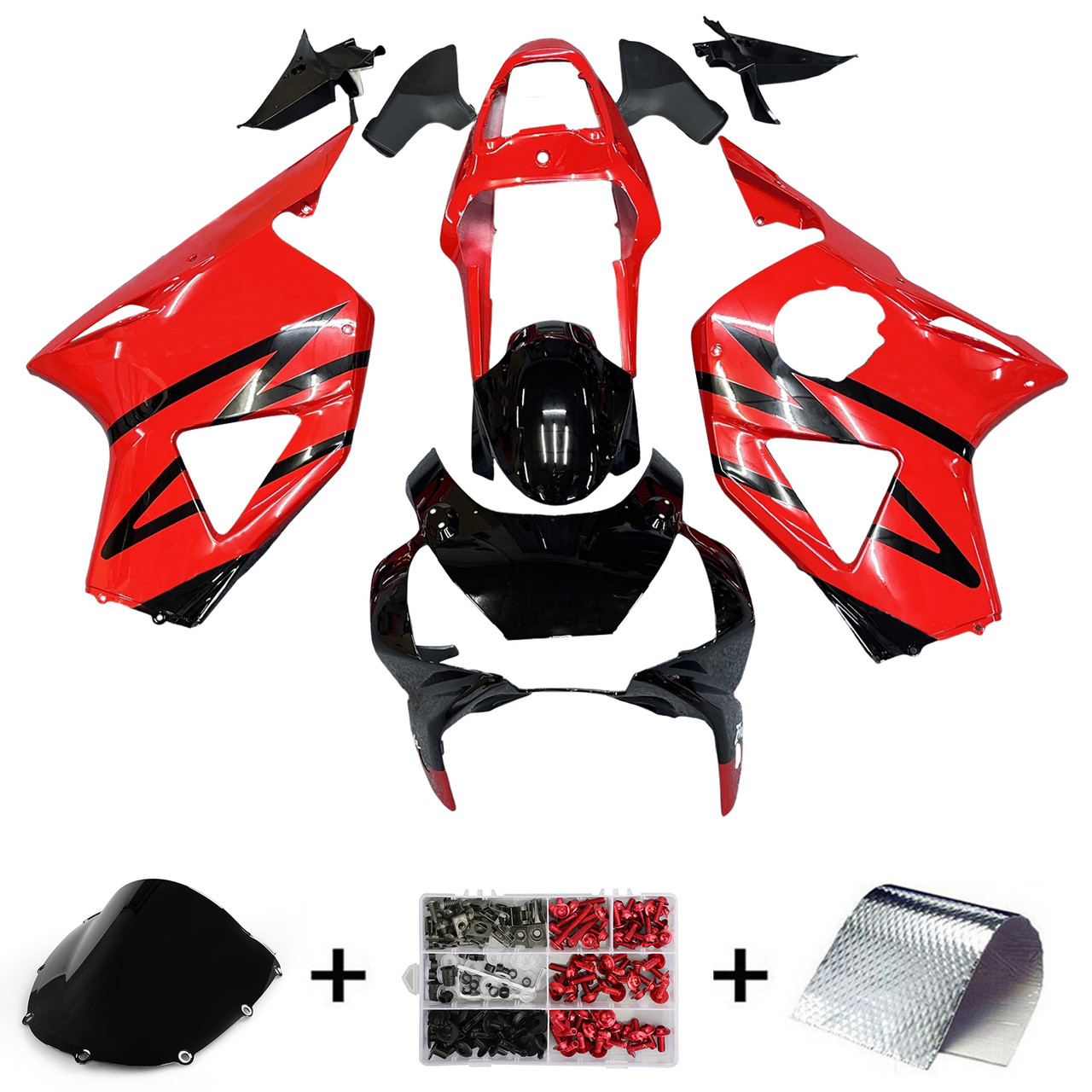 Amotopart Fairings Honda CBR 954 RR Red & Black RR Racing (2002-2003)