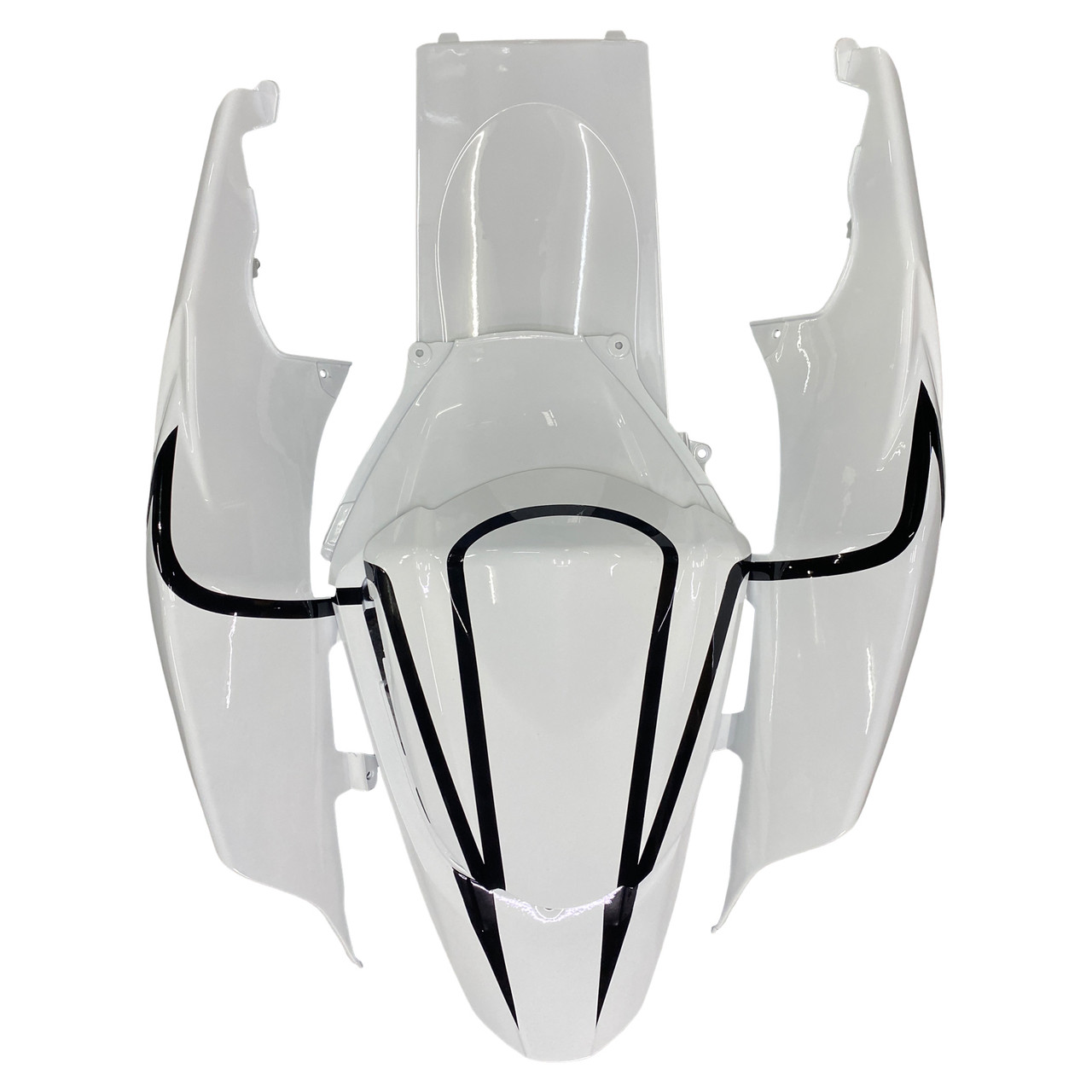 Amotopart Fairings Suzuki GSXR 1000 White Black Alstare Racing  (2007-2008)