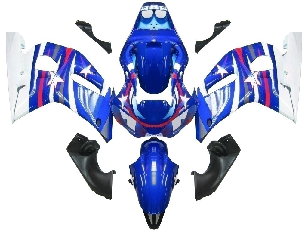 Amotopart Fairings Yamaha YZF-R6 Blue White Star FIAT R6 Racing (1998-2002)