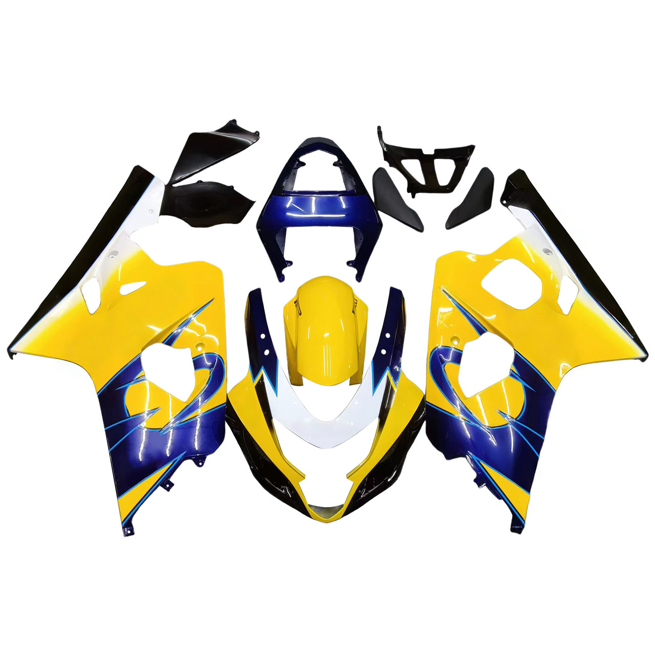 Amotopart Fairings Suzuki GSXR 600 750 Yellow Blue Corona GSXR Racing  (2004-2005)