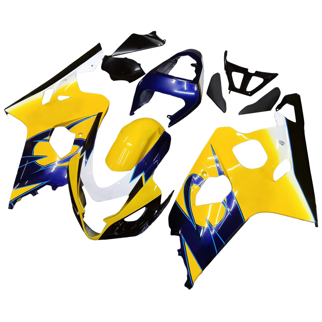 Amotopart Fairings Suzuki GSXR 600 750 Yellow Blue Corona GSXR Racing  (2004-2005)
