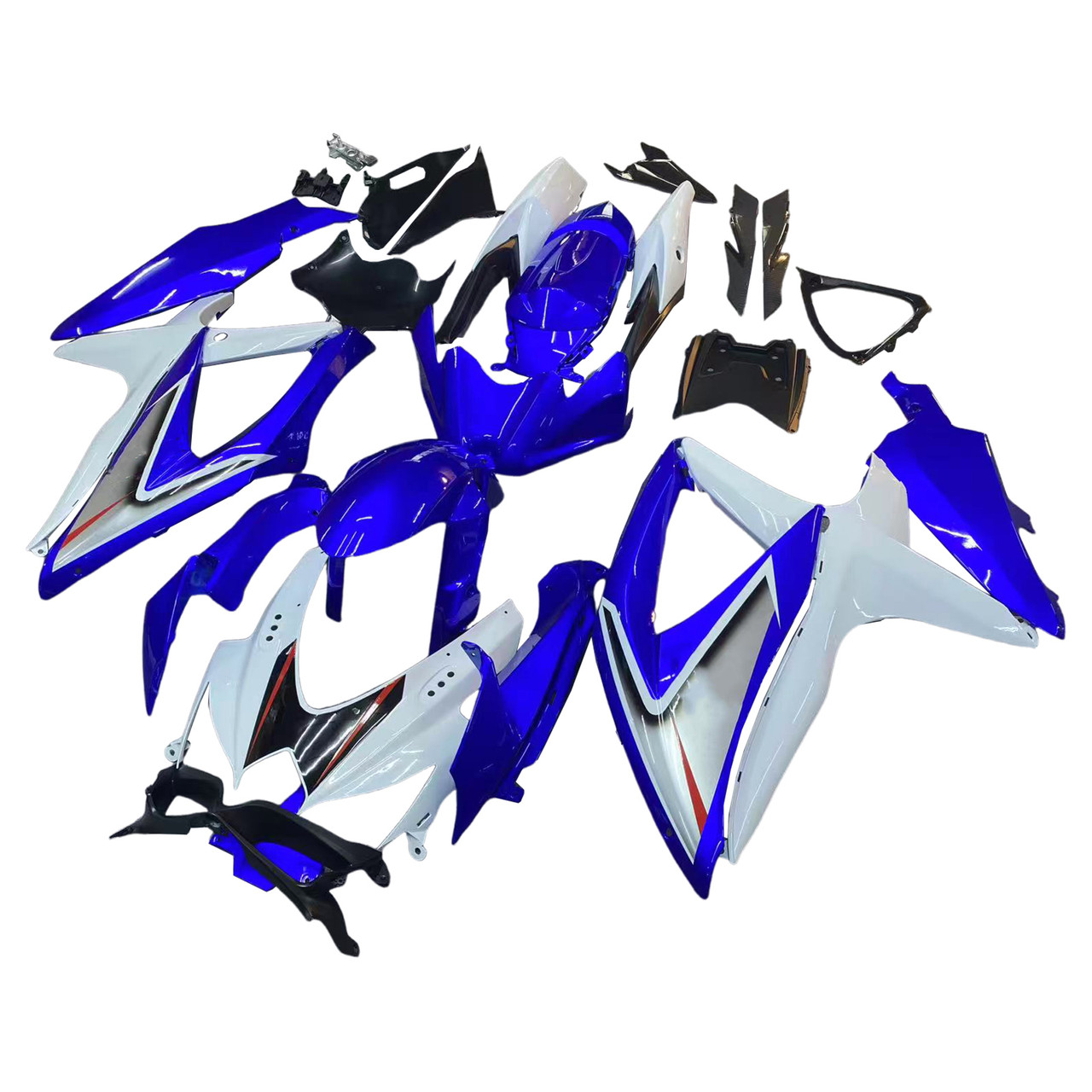 Amotopart Fairings Suzuki GSXR 600 750 White & Blue GSXR Racing (2008-2010)
