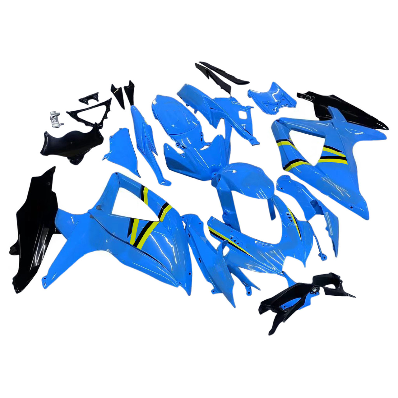 Amotopart Fairings Suzuki GSXR 600 750 Blue Rizla Racing  (2008-2010)