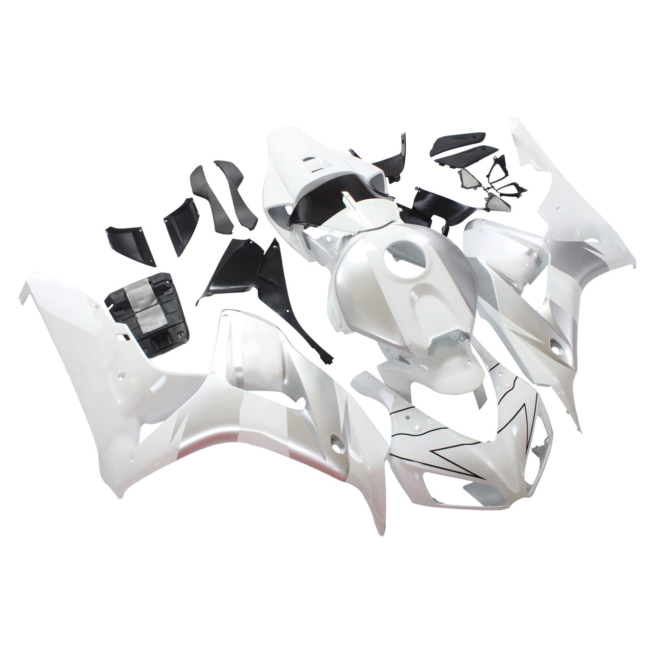 Amotopart Fairings Honda CBR 1000 RR White & Silver Repsol Racing (2006-2007)