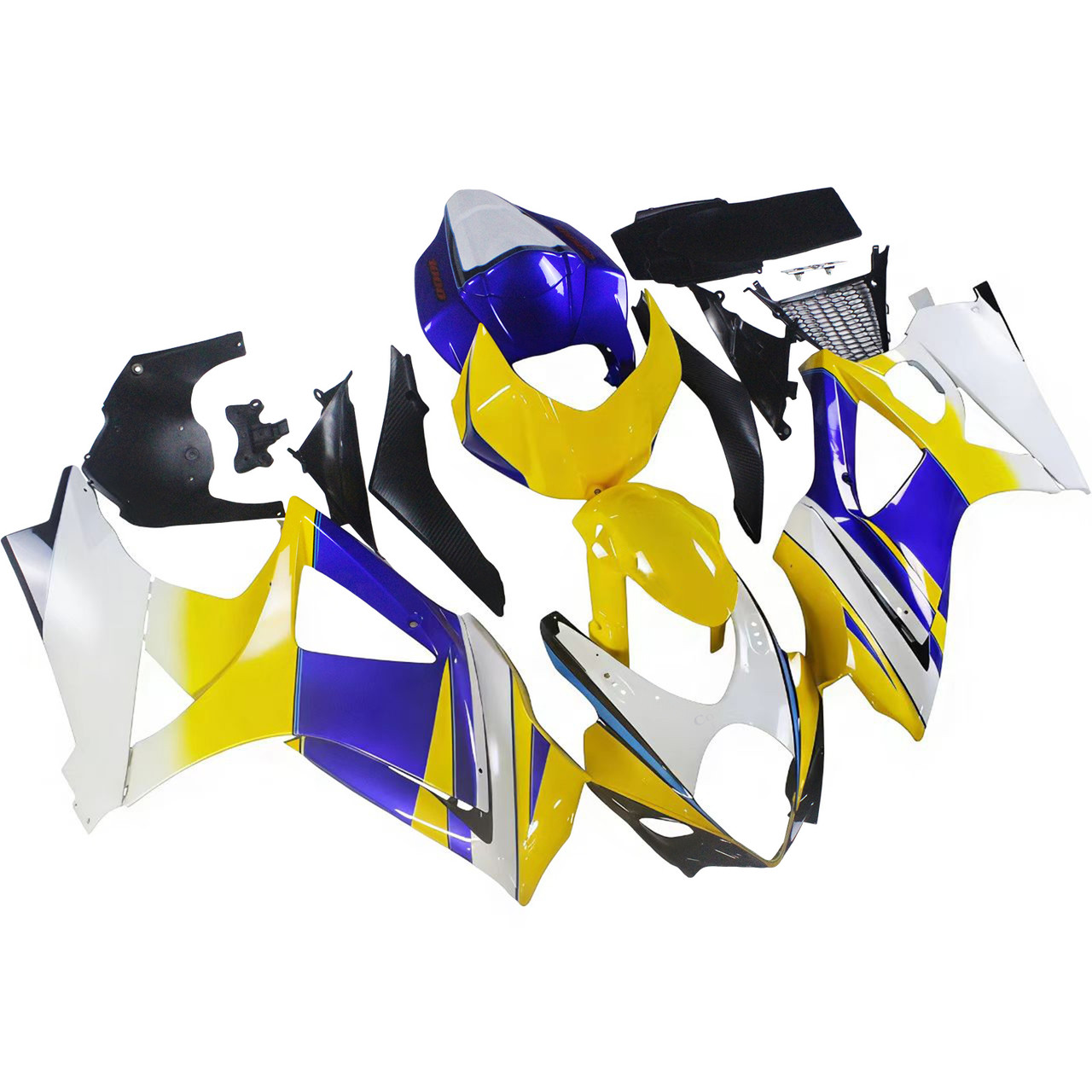 Amotopart Fairings Suzuki GSXR 1000 Yellow Blue Alstare Corona Racing  (2007-2008)