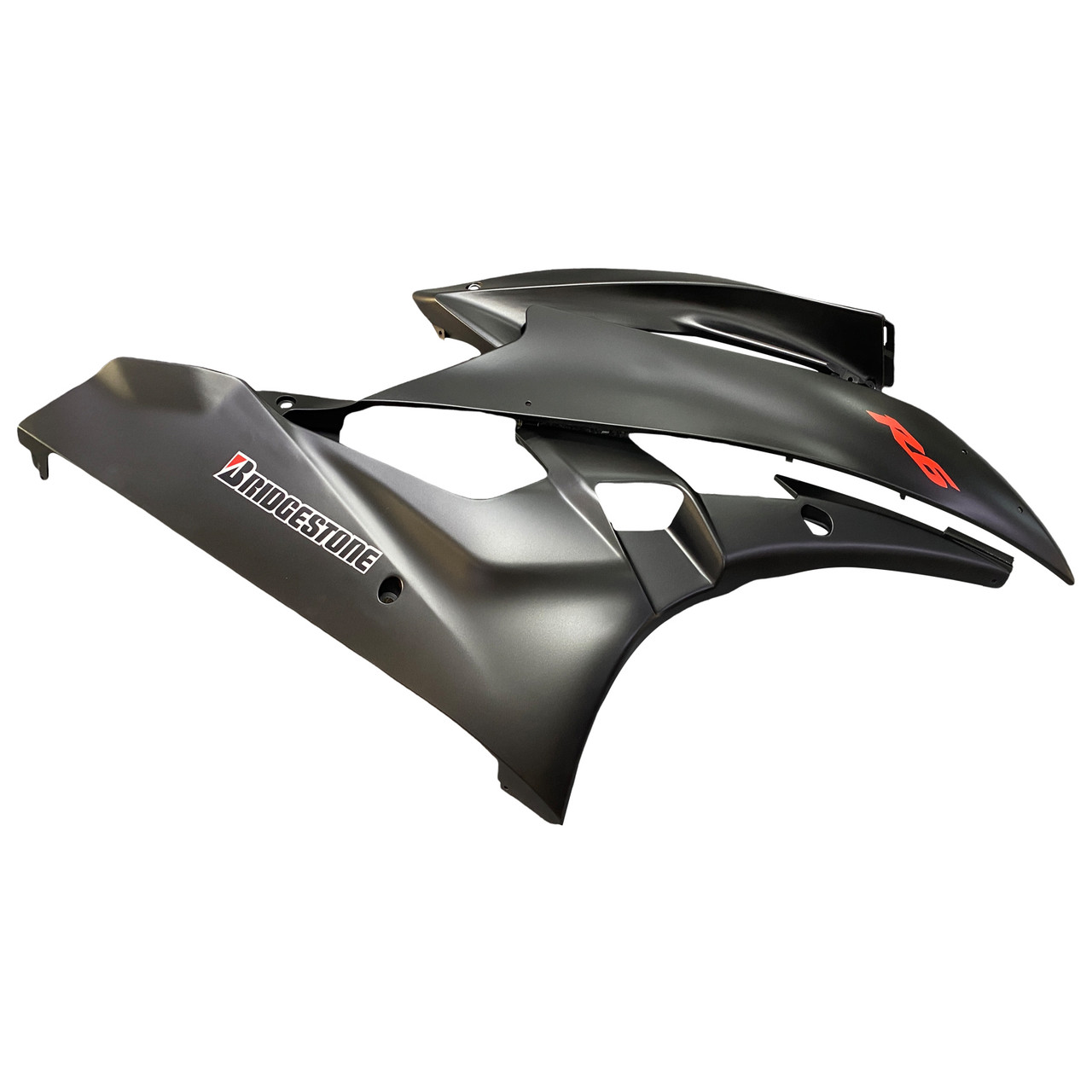 Amotopart Fairings Yamaha YZF-R6 Black Matte Bridgestone R6 Racing (2006-2007)