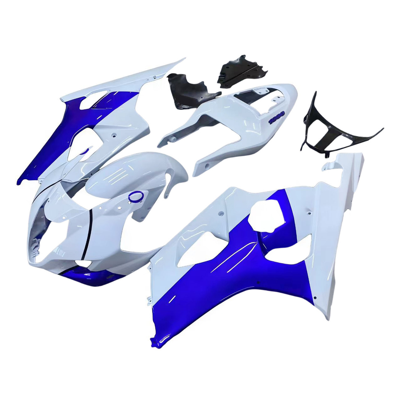 Amotopart Fairings Suzuki GSXR 1000 White & Blue Jordan  Racing  (2003-2004)