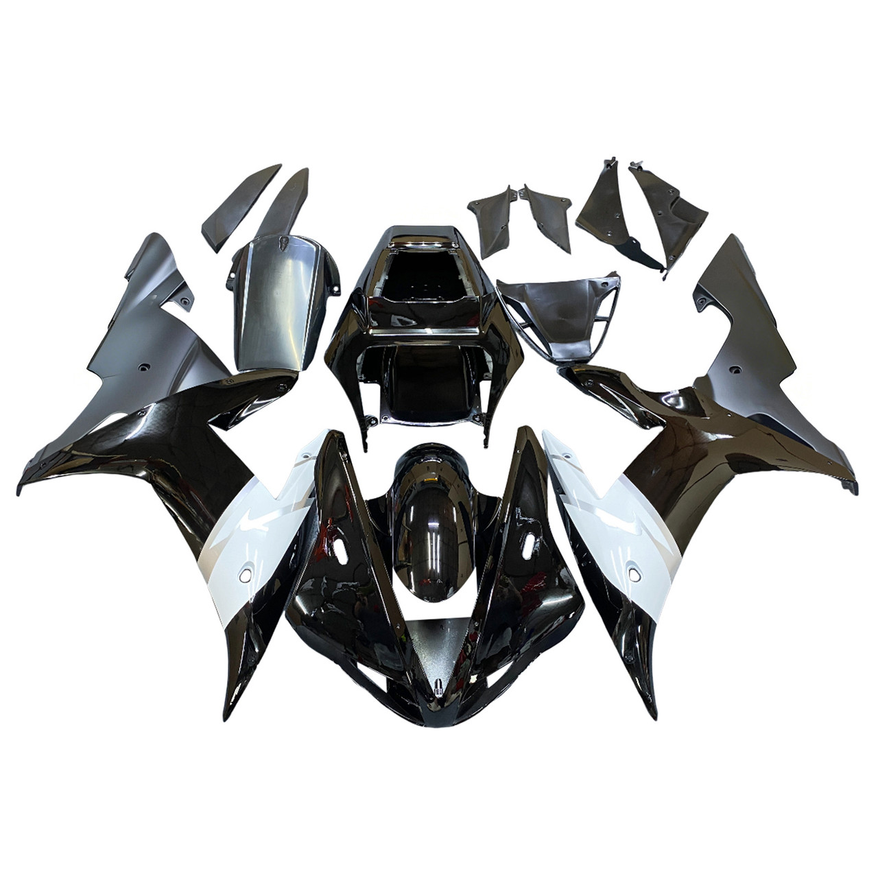 Amotopart Fairings Yamaha YZF-R1 Black R1 Racing (2002-2003)