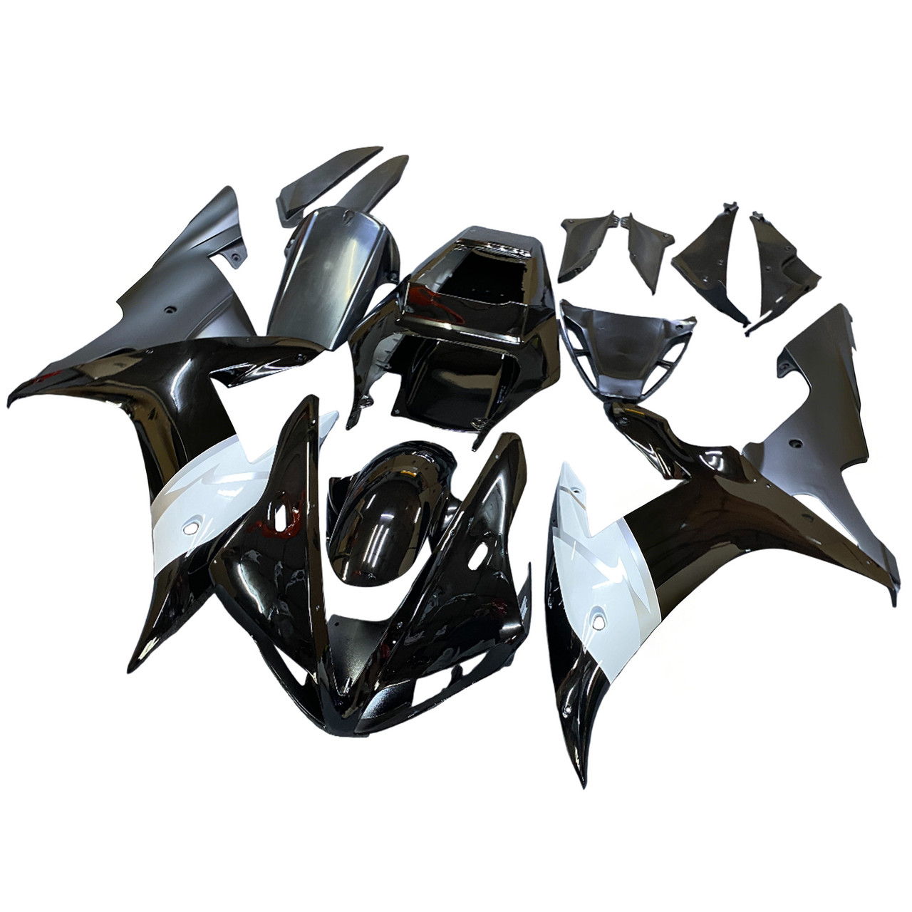 Amotopart Fairings Yamaha YZF-R1 Black R1 Racing (2002-2003)