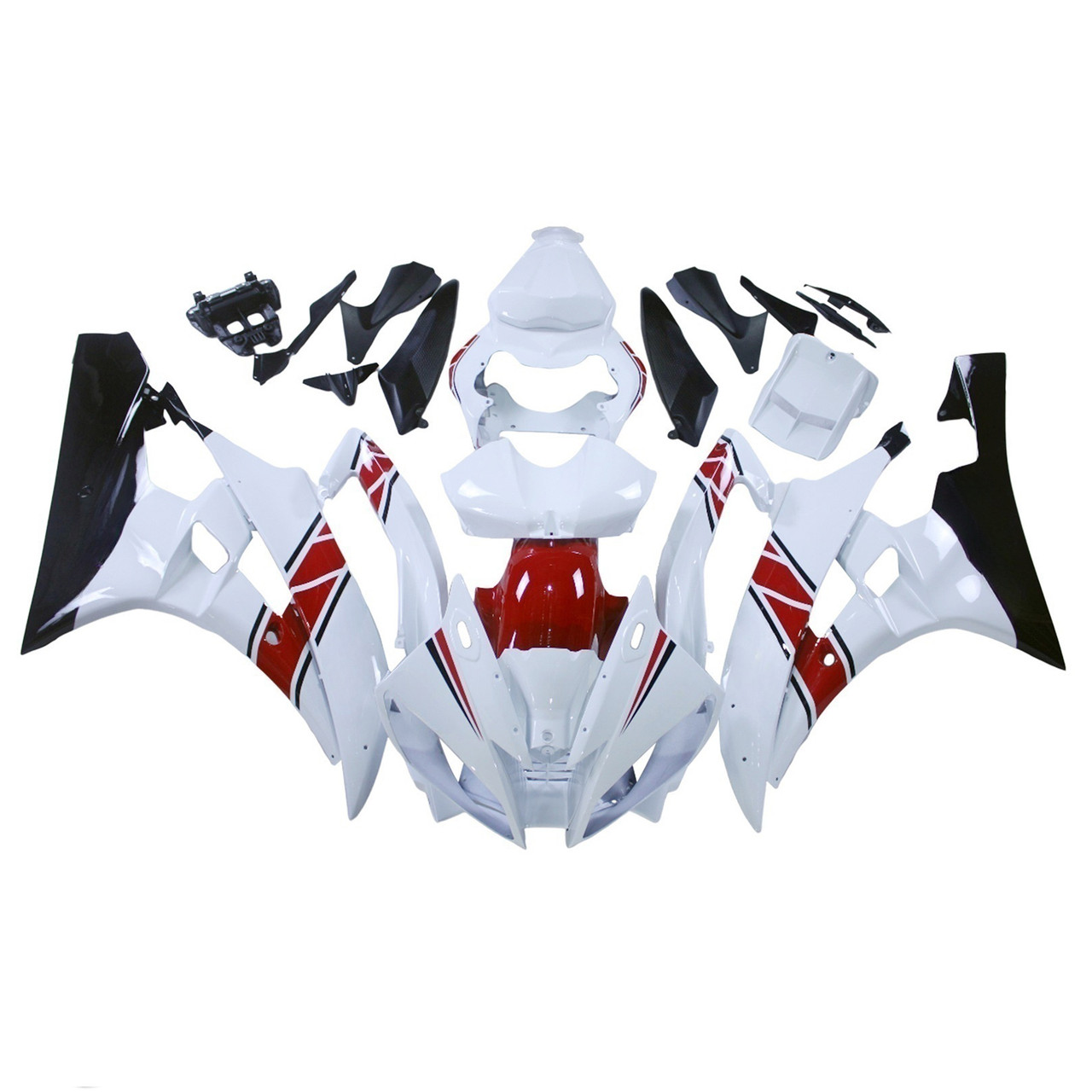 Amotopart Fairings Yamaha YZF-R6 White Red Black R6 Racing (2006-2007)