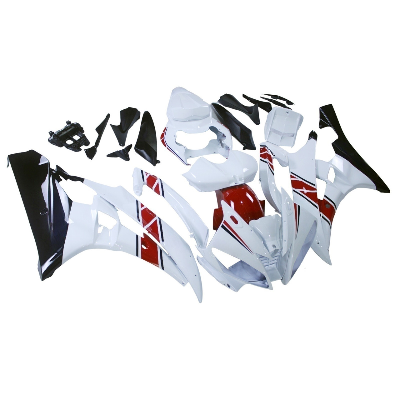 Amotopart Fairings Yamaha YZF-R6 White Red Black R6 Racing (2006-2007)