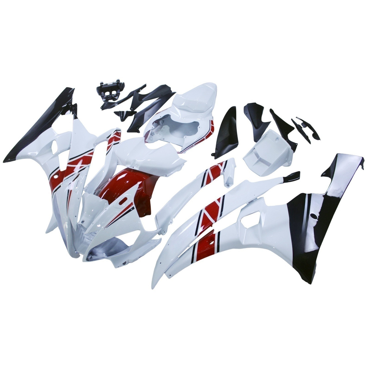 Amotopart Fairings Yamaha YZF-R6 White Red Black R6 Racing (2006-2007)