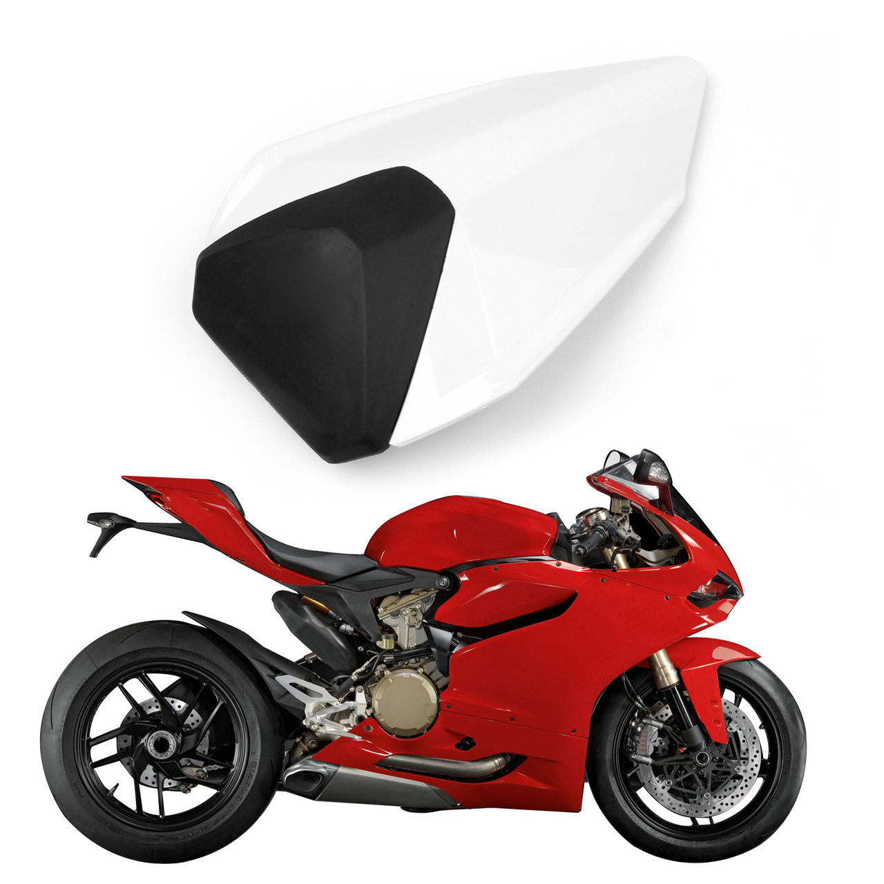 Seat Cover Cowl Fit For Ducati 1199 Panigal 2012-2015 White - Mad