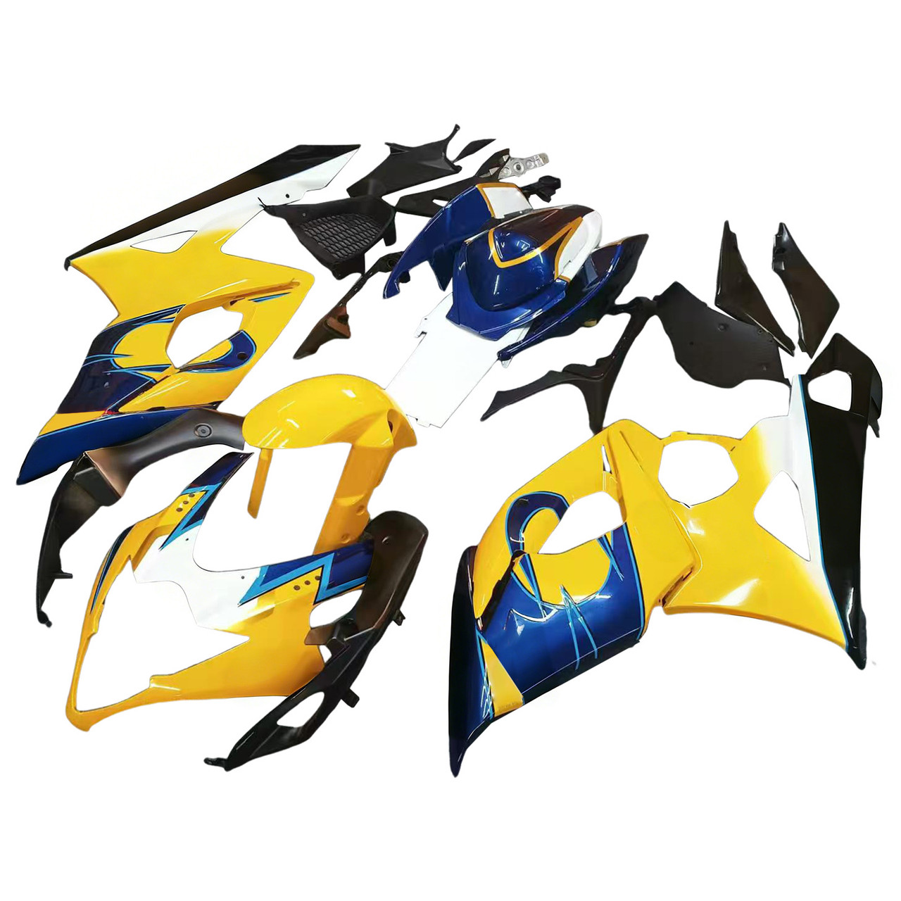 Amotopart Fairings Suzuki GSXR 1000 Blue Yellow Alstare Corona Racing (2005-2006)