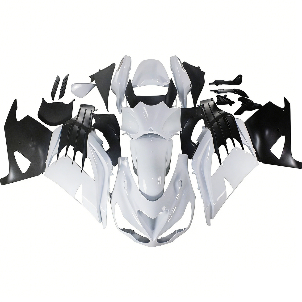 Amotopart Fairings Plastics Kawasaki ZX14R Ninja White Racing (2012-2021)