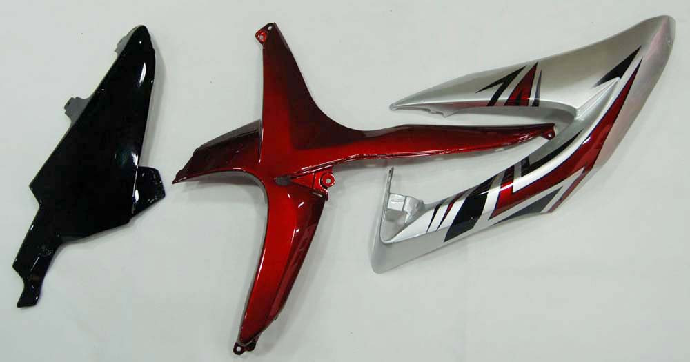 Amotopart Fairings Suzuki GSXR 600 750 Silver Red GSXR Racing  (2008-2010)