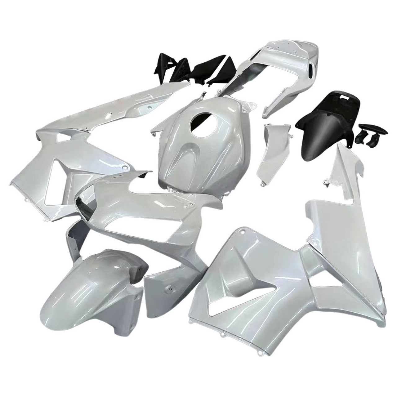 Amotopart Fairings Honda CBR 600 RR Metallic White Honda Racing (2003-2004)