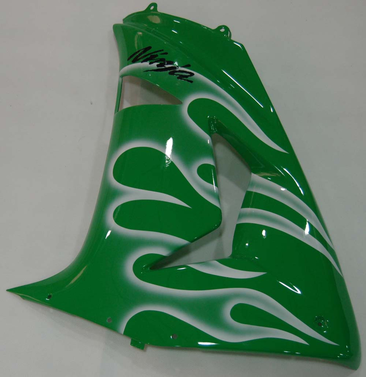 Fairings Kawasaki ZX 10R Green & White Flame Ninja Racing (2006-2007)