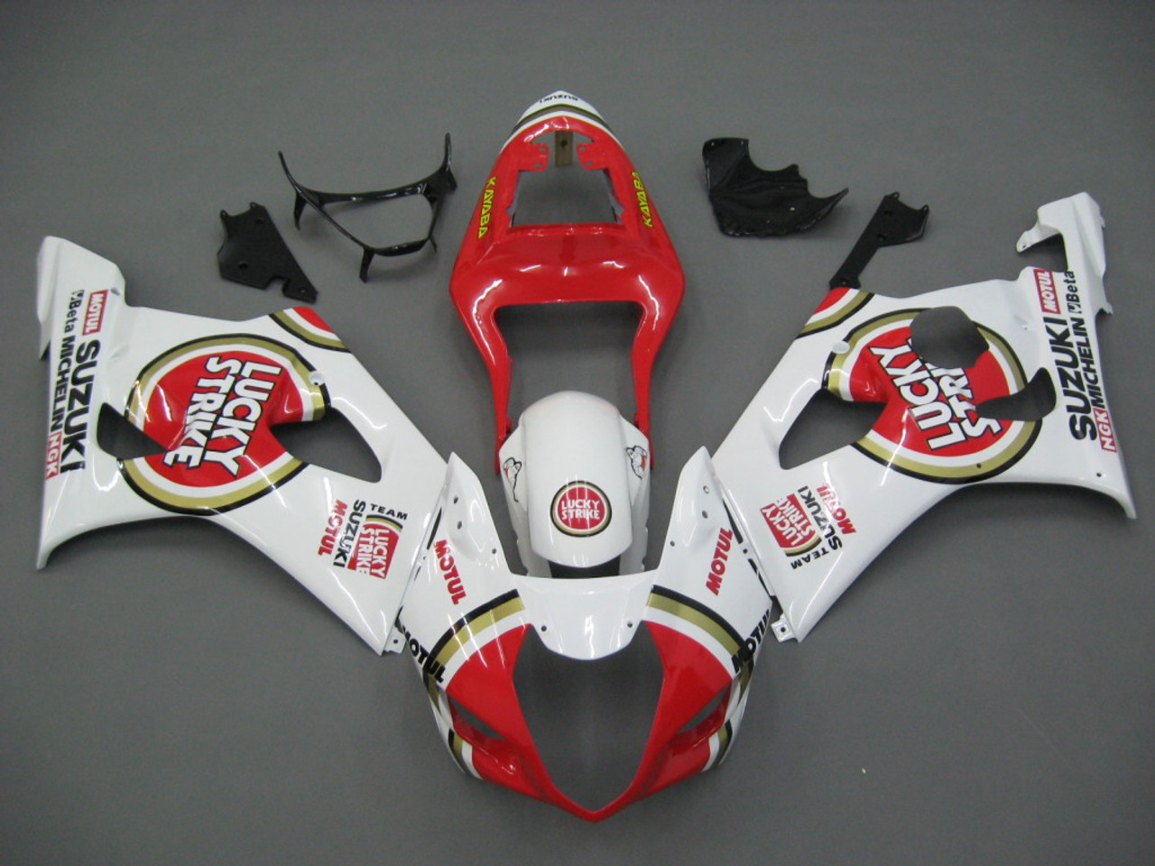 Fairings Suzuki GSXR 1000 White & Red Lucky Strike Racing  (2003-2004)