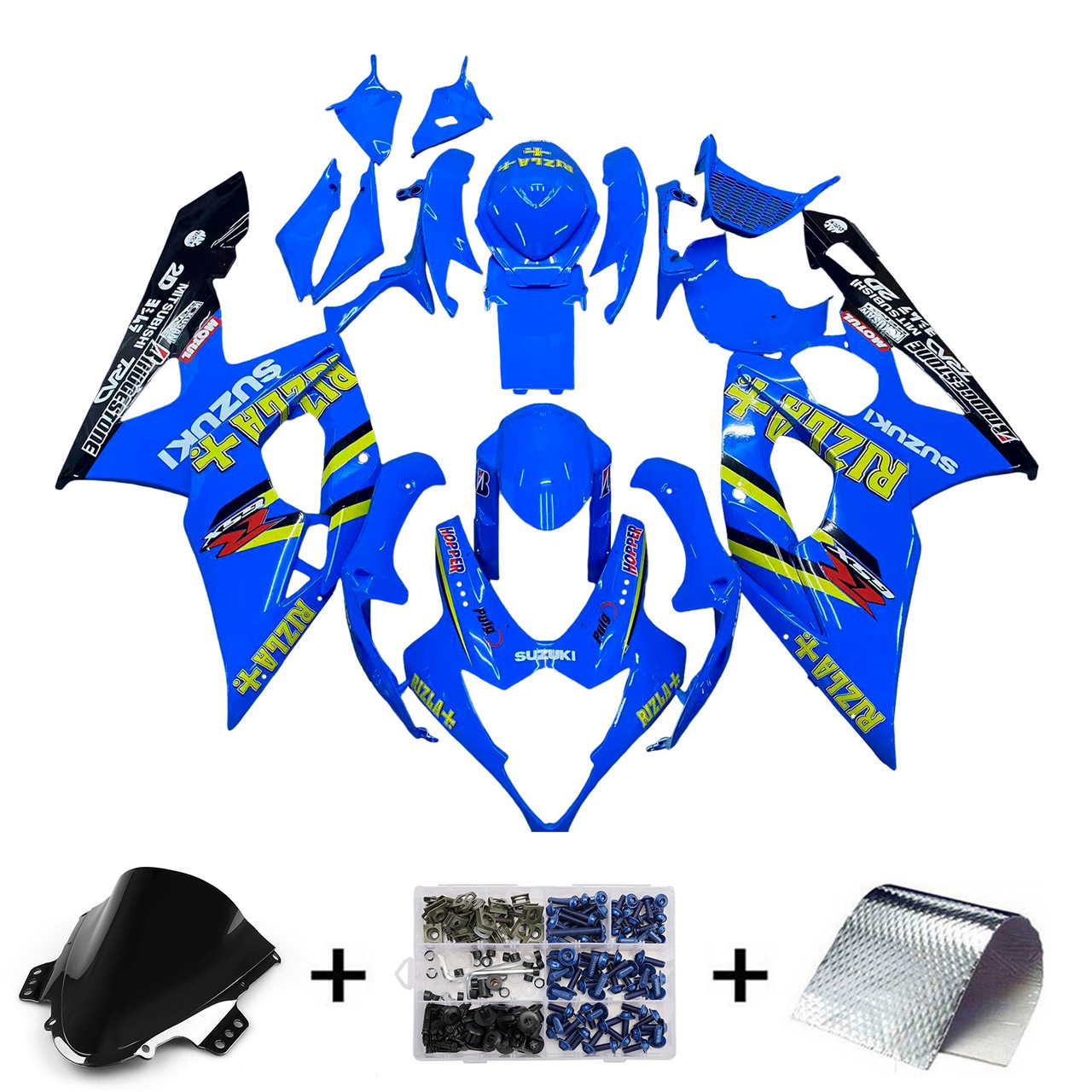 Amotopart Fairings Suzuki GSXR 1000 Blue Rizla Racing (2005-2006)