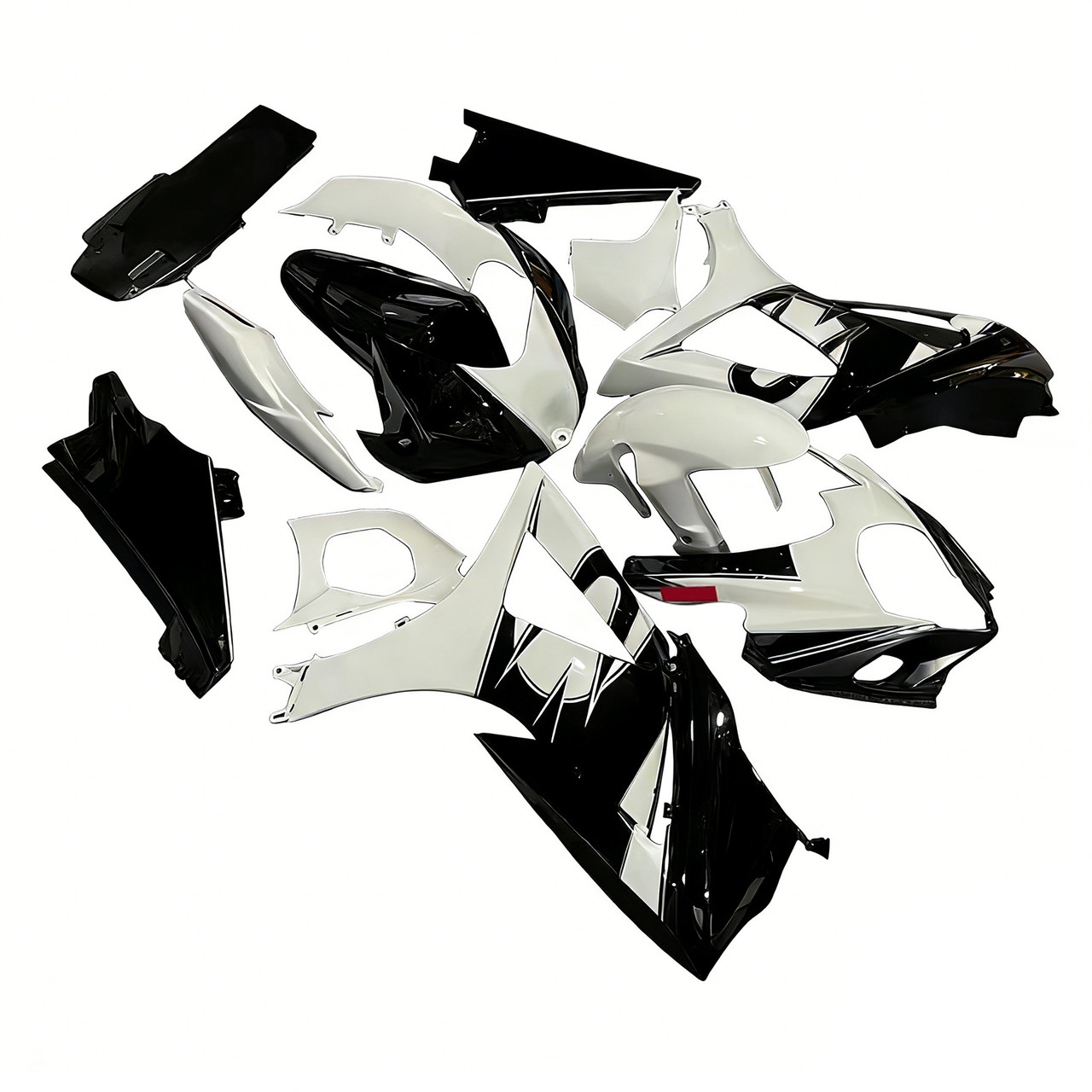 Amotopart Fairings Suzuki GSXR 1000 Black & White GSXR Racing  (2007-2008)