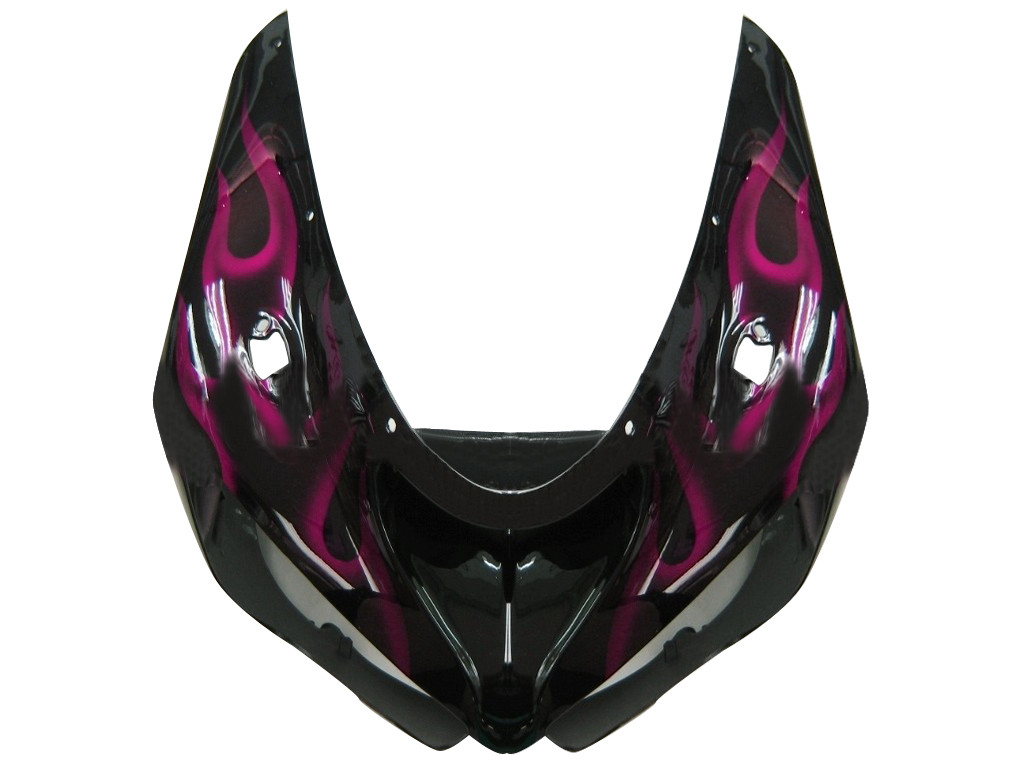 Amotopart Fairings Kawasaki ZX6R 636 Black & Purple Flame Ninja Racing  (2005-2006)