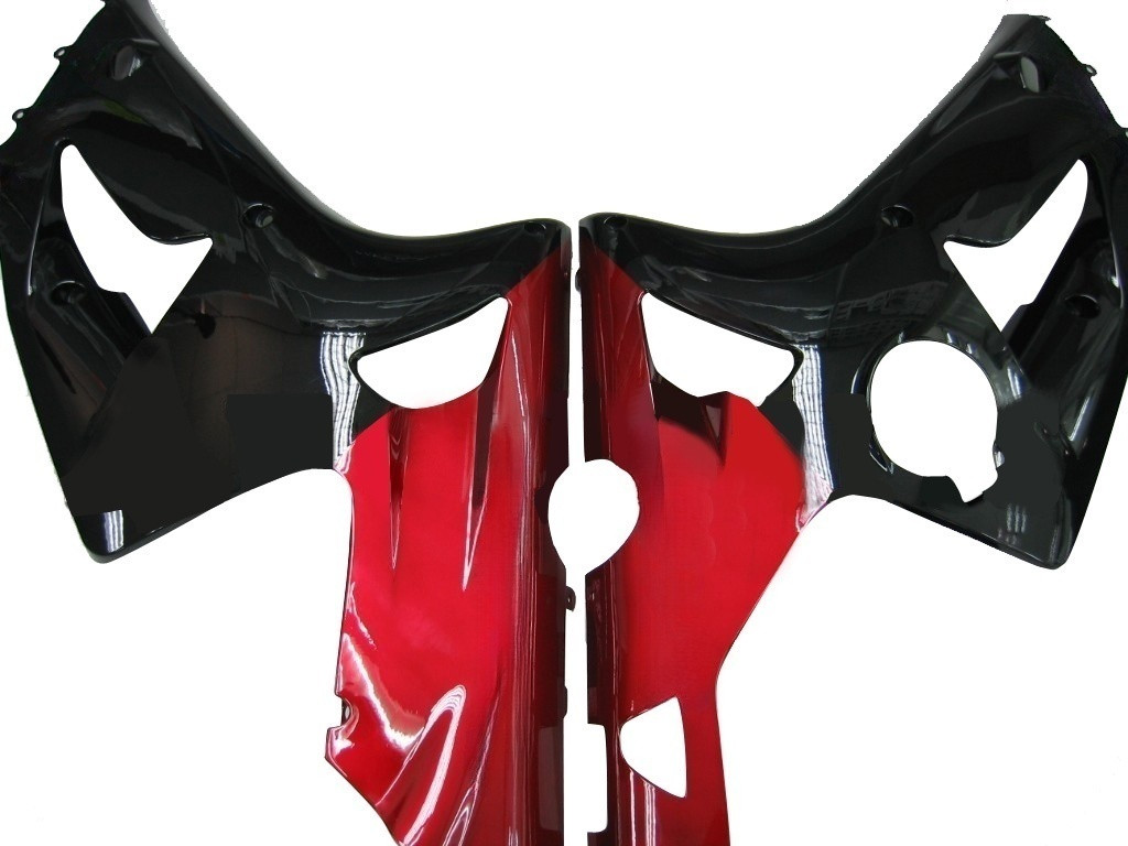 Amotopart Fairings Kawasaki ZX6R 636 Black Red ZX6R Racing  (2003-2004)