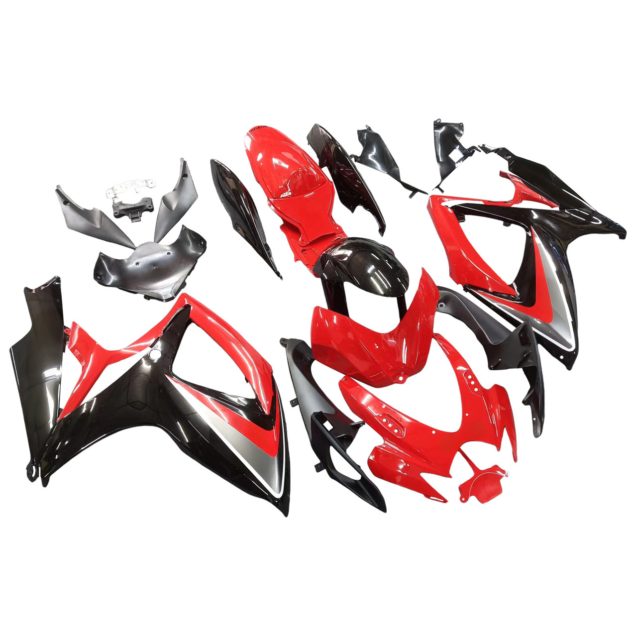 Amotopart Fairings Suzuki GSXR 600 750 Red & Black GSXR  Racing  (2006-2007)
