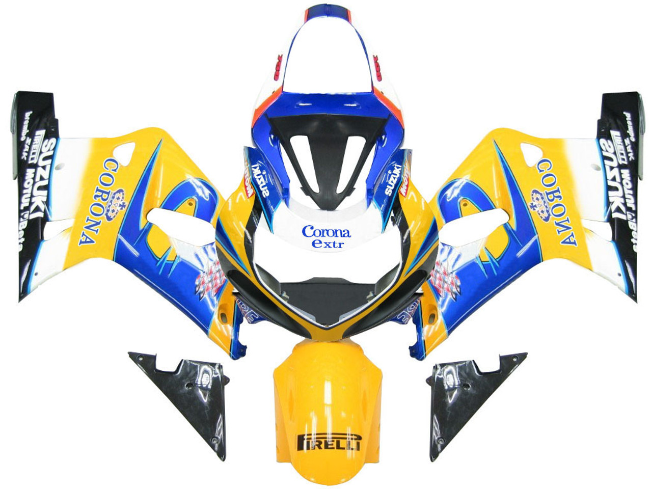 Fairings Suzuki GSXR 750 Yellow & Blue Corona GSXR Racing  (2001-2003)