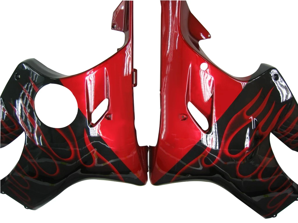 Amotopart Fairings Honda CBR 600 F4i Black & Red Flame Racing (2001-2003)