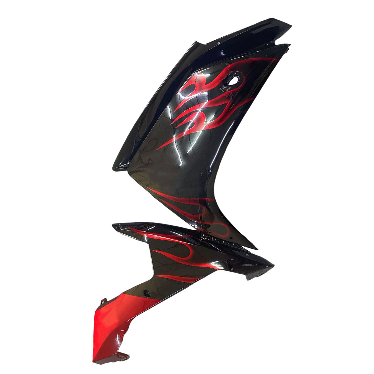 Amotopart Fairings Yamaha YZF-R1 Black & Red Flame  R1 Racing (2007-2008)