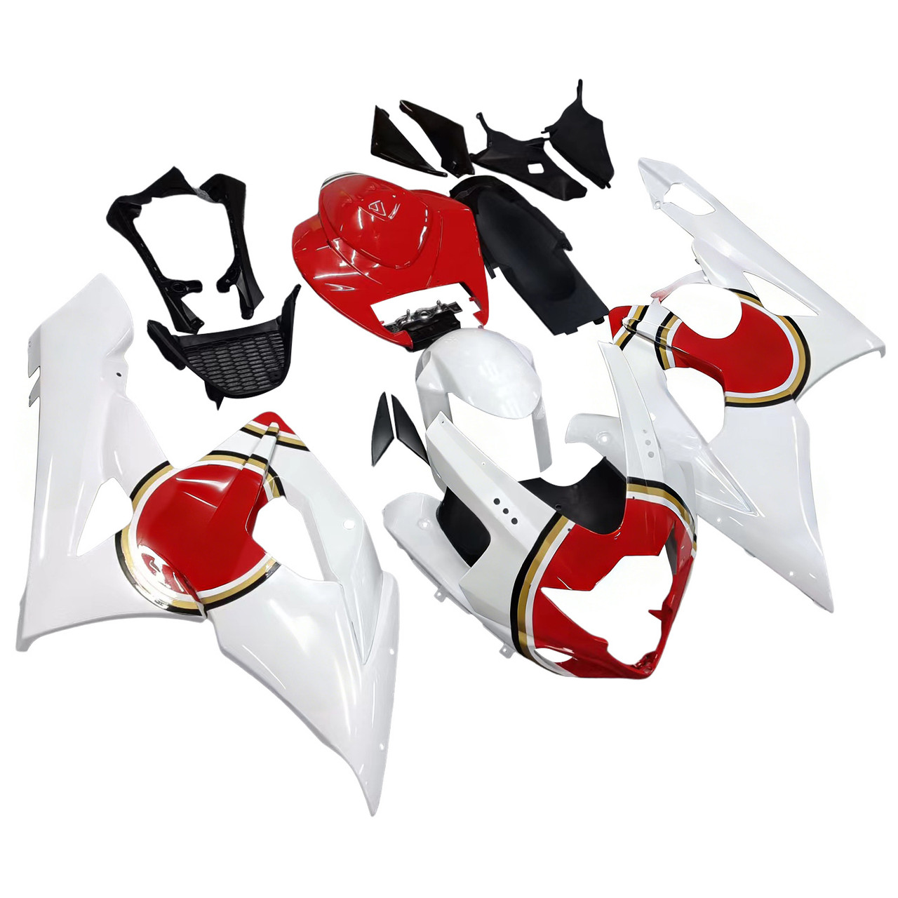 Amotopart Fairings Suzuki GSXR 1000 White & Red Lucky Strike Racing  (2005-2006)