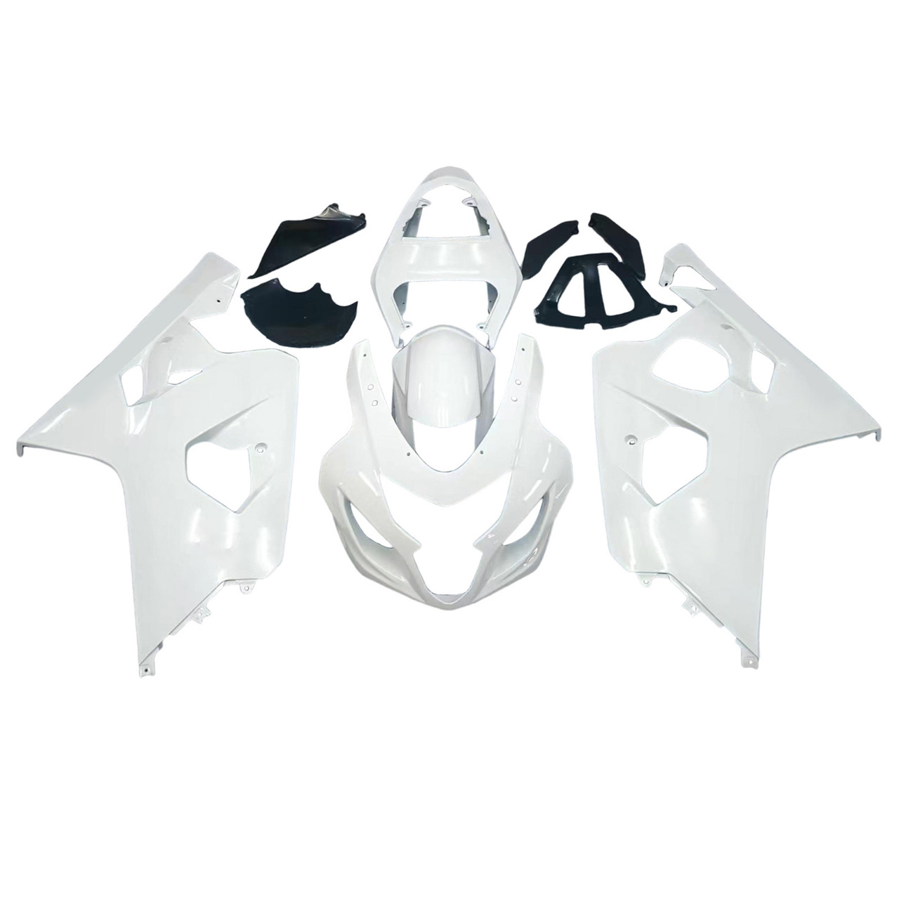 Amotopart Fairings Suzuki GSXR 600 750 White Metallic GSXR Racing  (2004-2005)