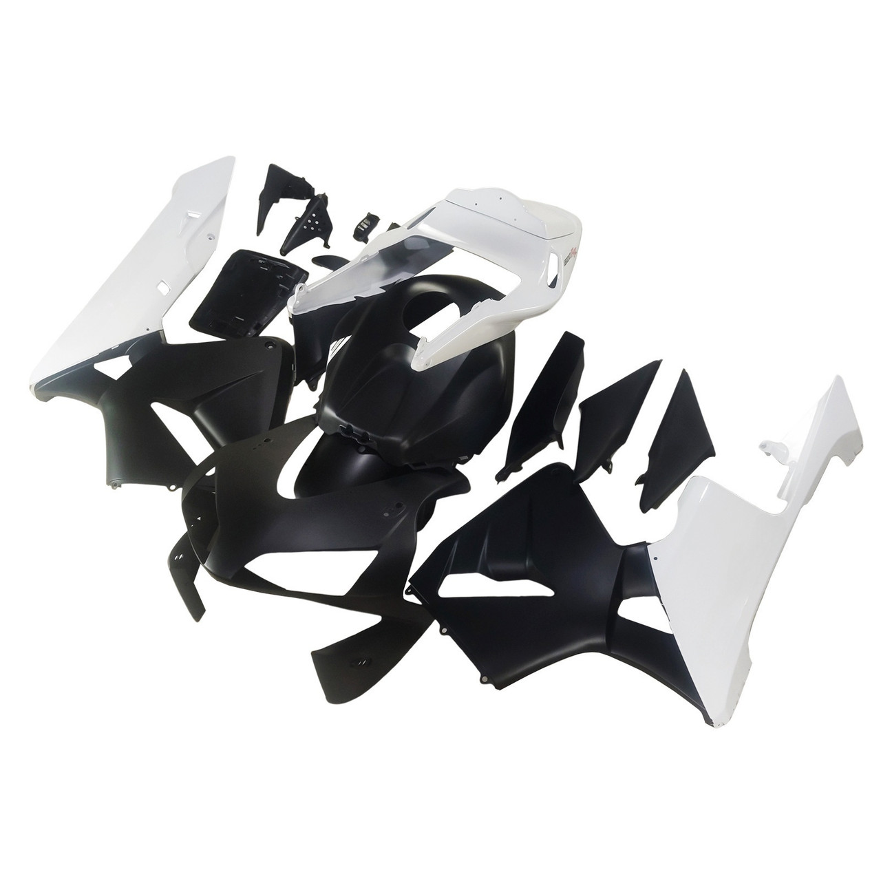 Amotopart Fairings Honda CBR 600 RR Matte Black & Whit CBR Racing (2003-2004)