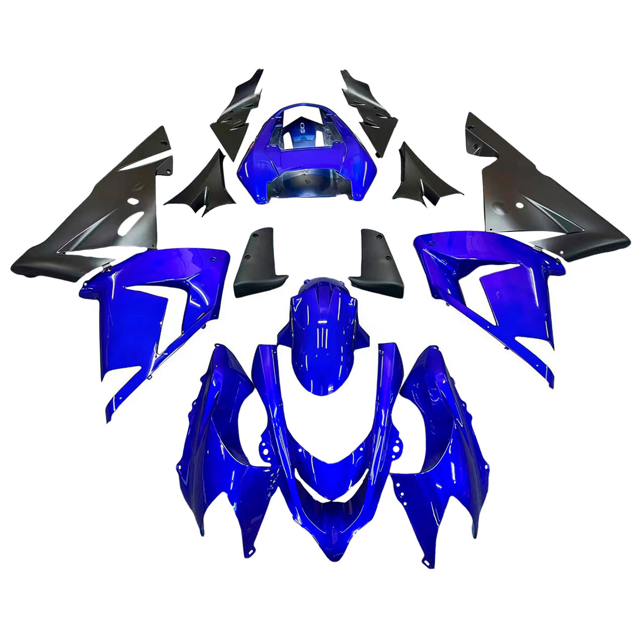 Amotopart Fairings Kawasaki ZX 10R Blue Black  Ninja Racing (2004-2005)