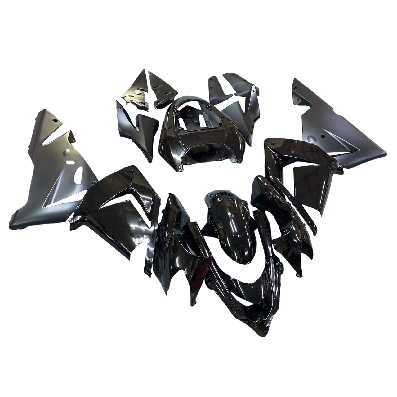 Amotopart Fairings Kawasaki ZX 10R All Black Ninja Racing (2004-2005)