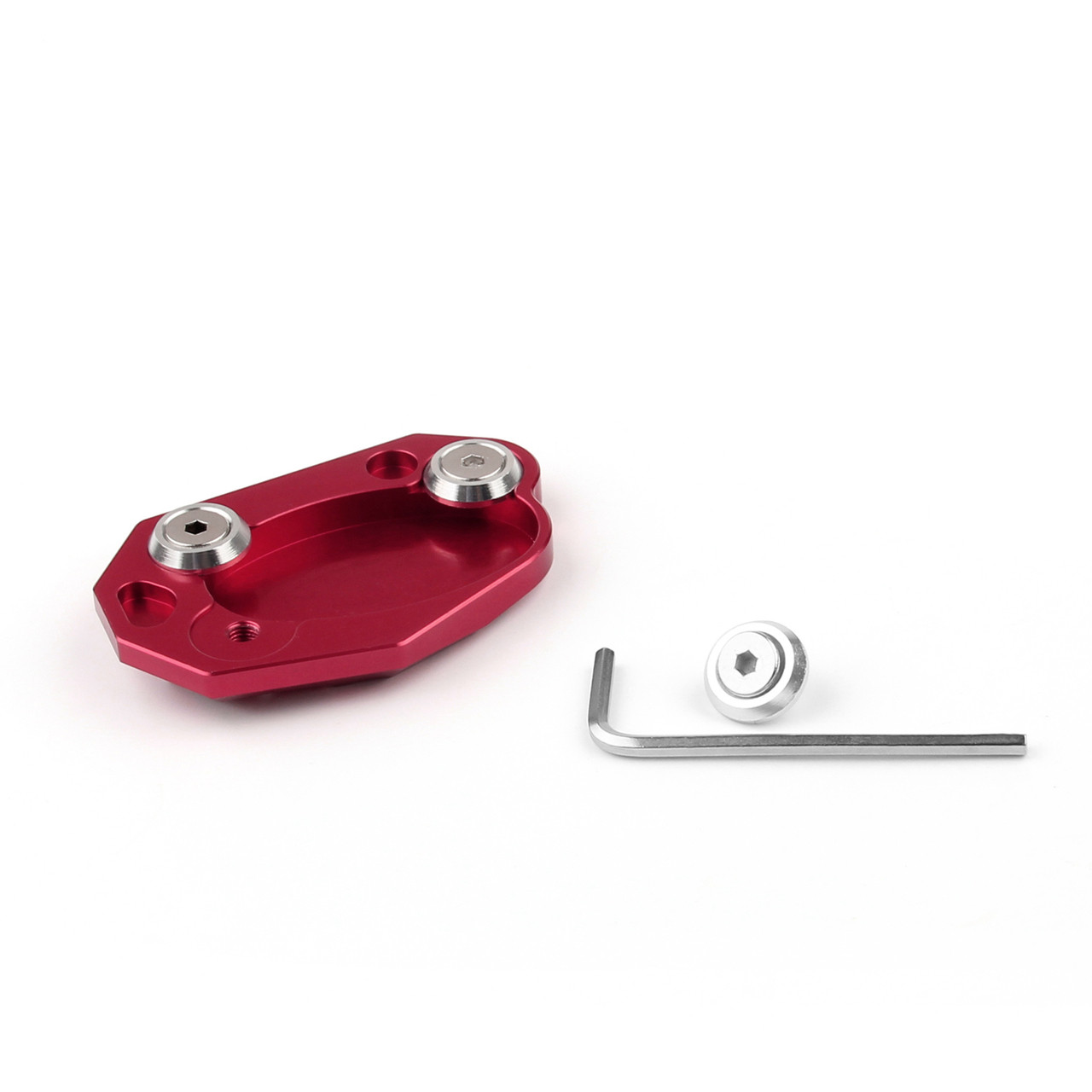 Kickstand Shoe Extension Plate Pad Side Stand Kawasaki ZX10R (08-13) ZX6R 636 (09-13) Red