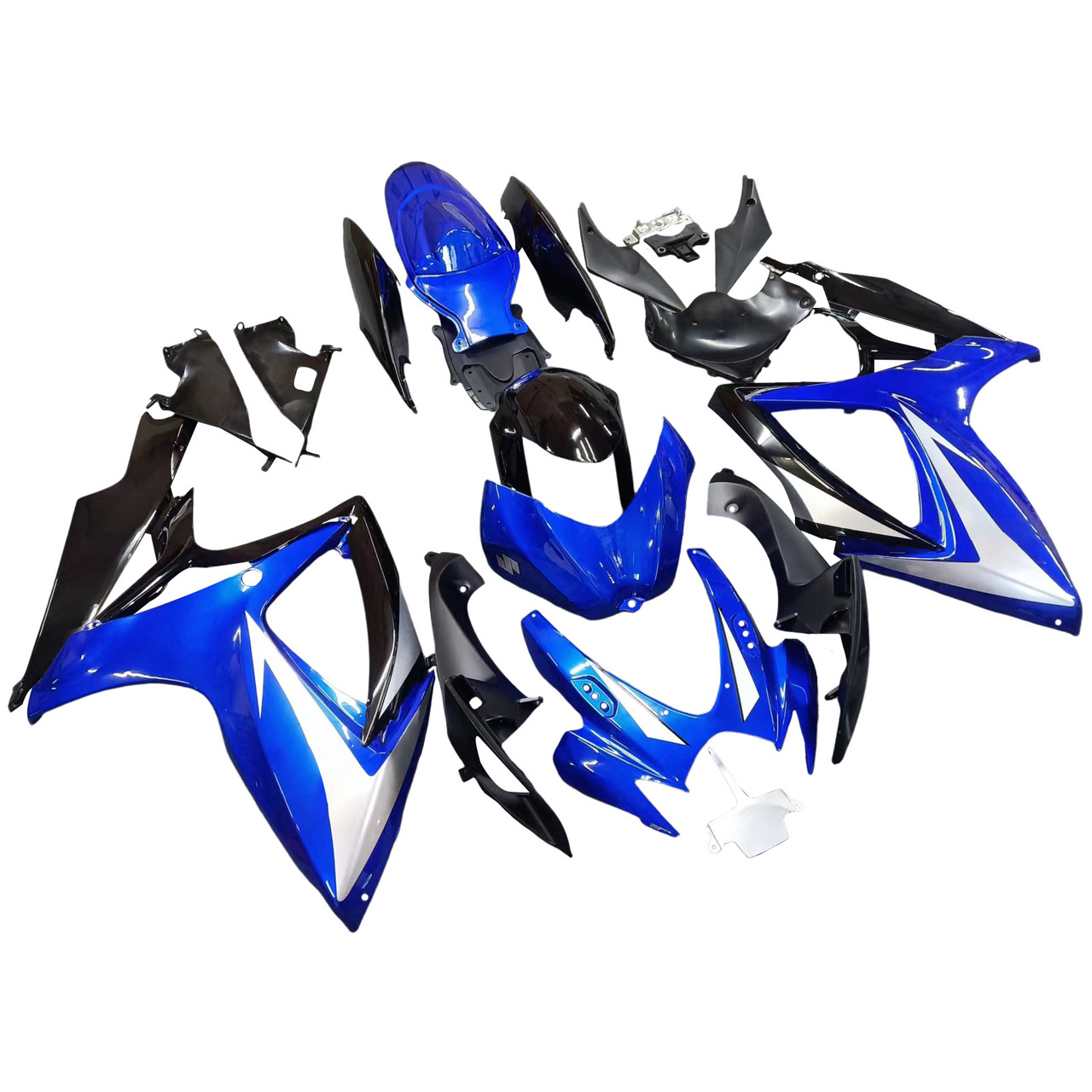 Amotopart Fairings Suzuki GSXR 600 750 Blue & Black GSXR Racing  (2006-2007)