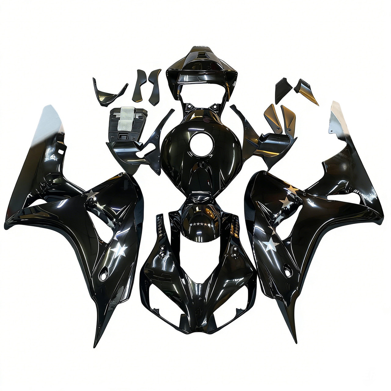 Amotopart Fairings Honda CBR 1000 RR Black SevenStars Racing (2006-2007)