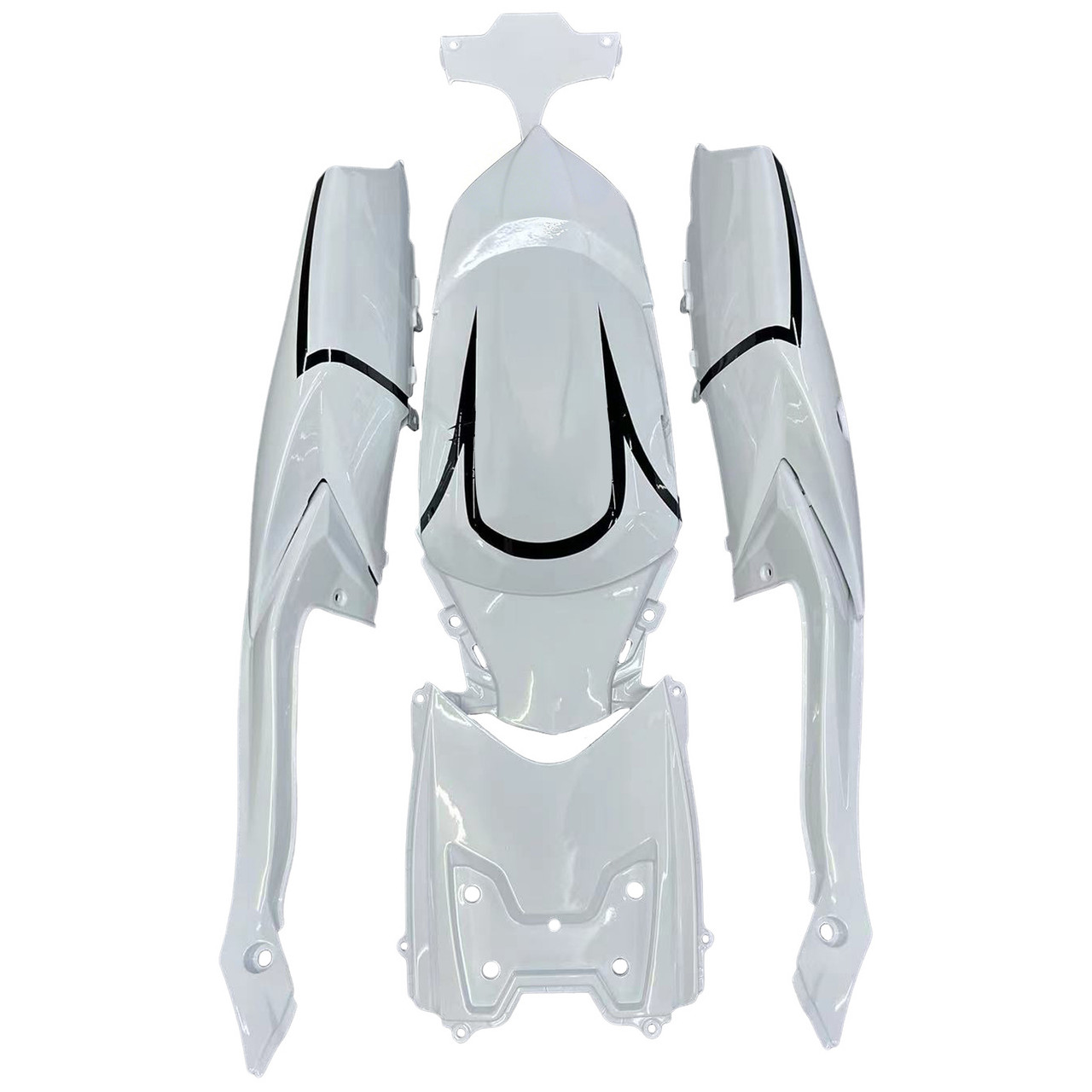 Amotopart Fairings Suzuki GSXR 600 750  White Alstare Corona Racing  (2008-2010)