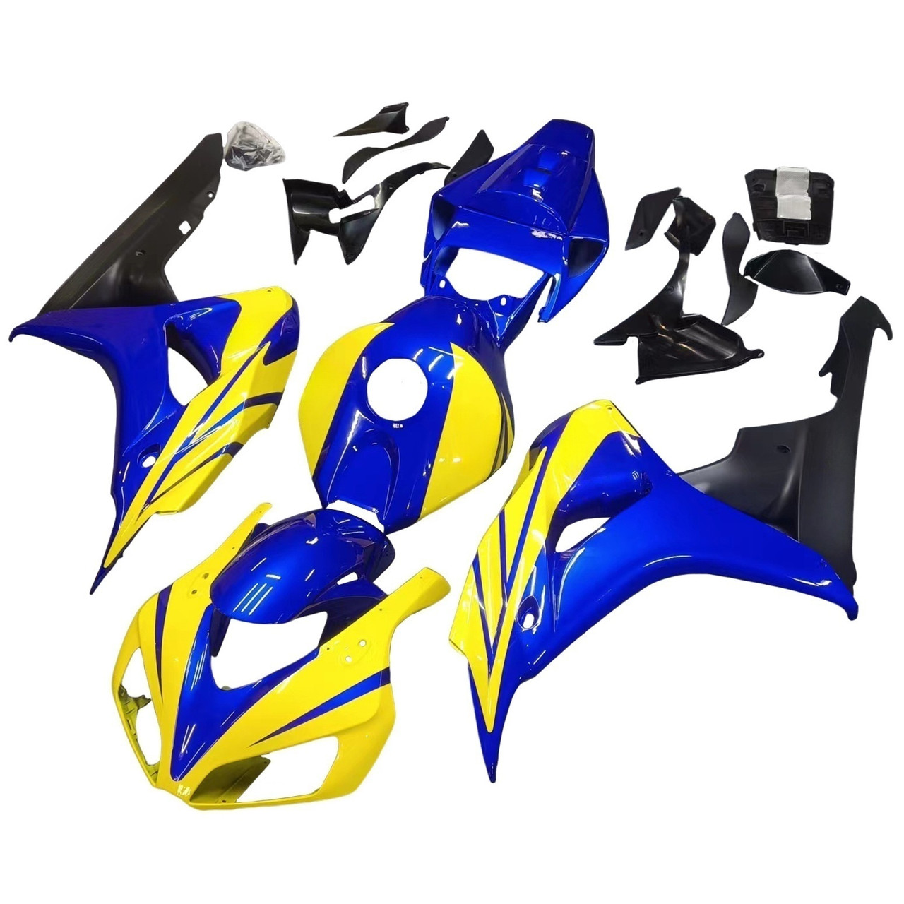 Amotopart Fairings 2006 2007 Honda CBR1000RR Blue Yellow CBR Racing