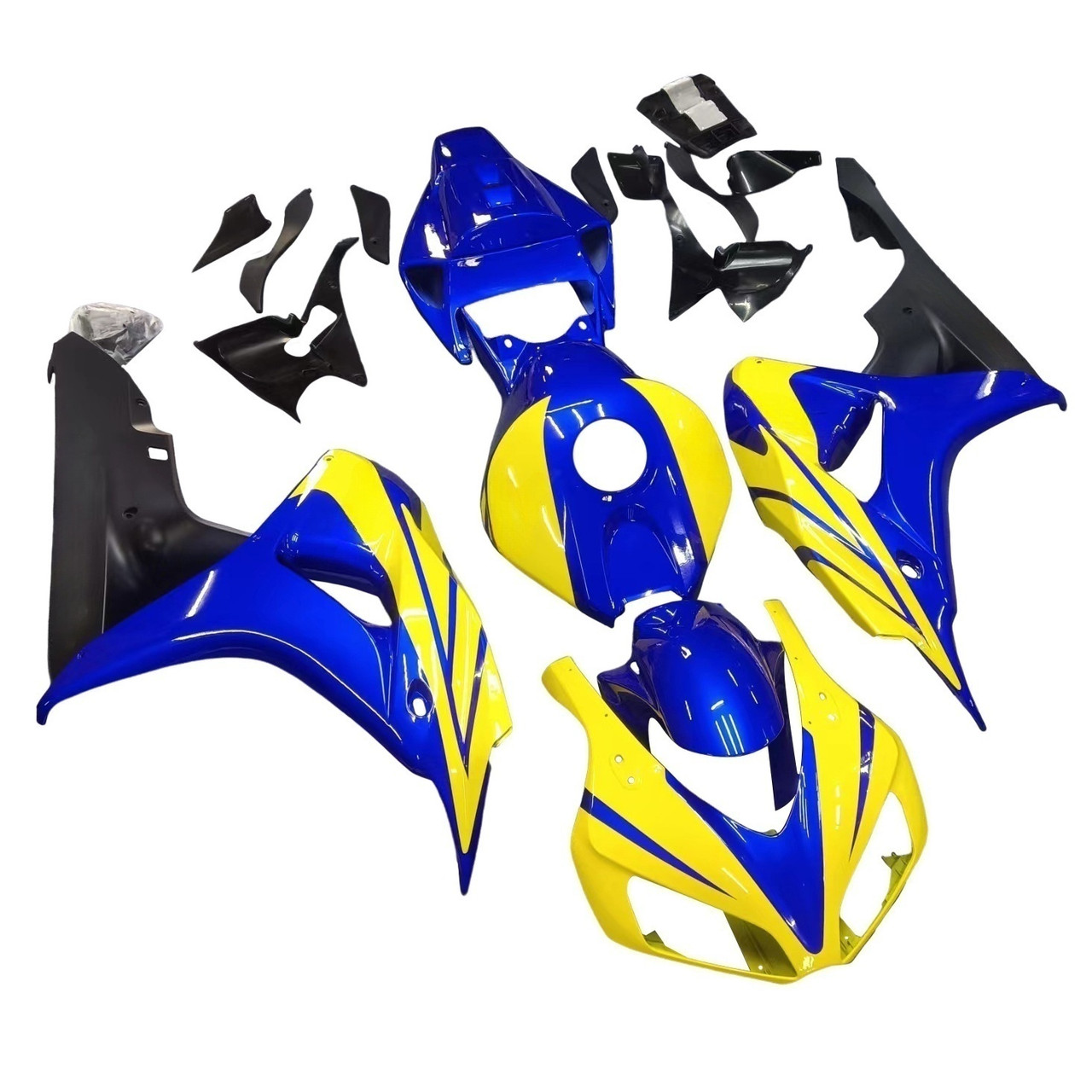 Amotopart Fairings 2006 2007 Honda CBR1000RR Blue Yellow CBR Racing